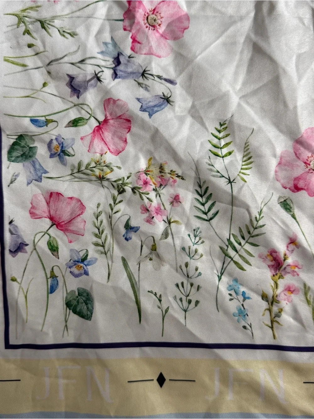 JFN Floral Pastel Square Scarf